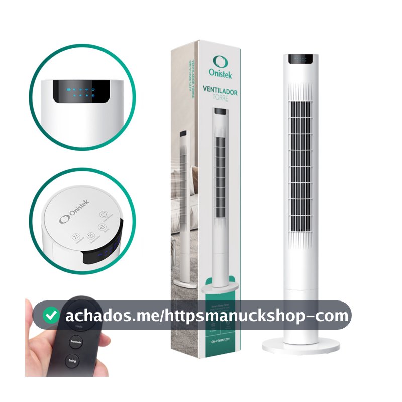 Ventilador Torre Silencioso com Controle Remoto 3 Velocidades Timer e Oscilação Ideal para Casa e Escritório ON-VT600