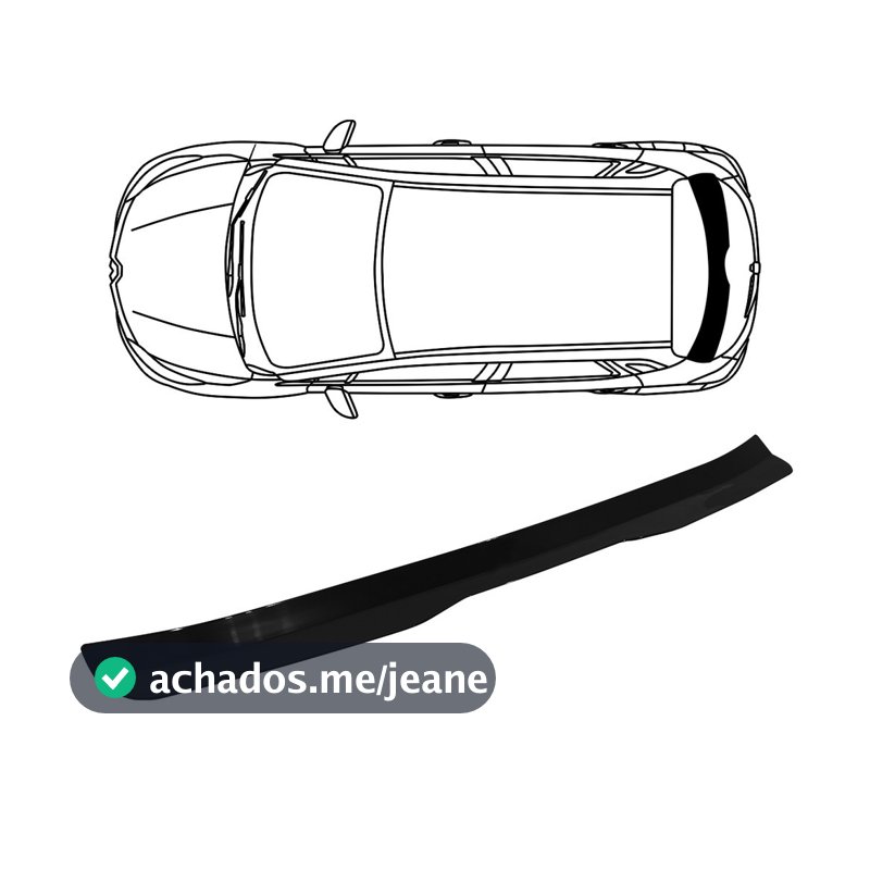 Aerofólio Universal Marçon Black Piano Hatch Aero Lip Acrílico