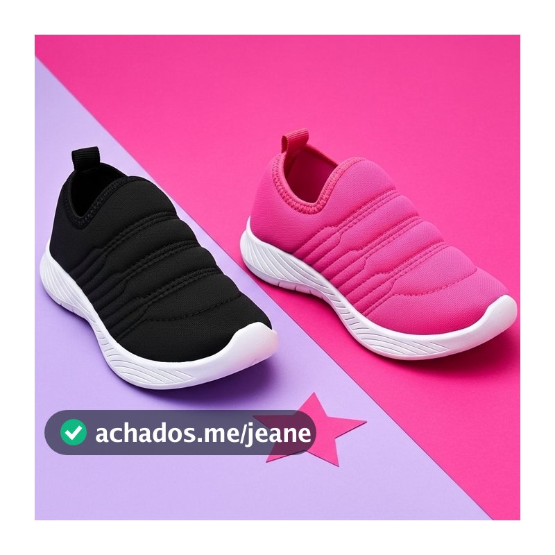 Kit 2 Tênis Infantil Menina Calce Fácil Macio e Confortável Oferta Escolar
