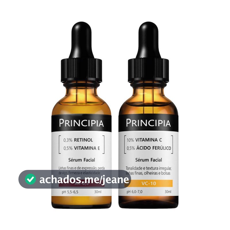 Principia Kit Antissinais Dia e Noite c/ Vitamina VC-10 + Sérum Retinol Rn-0,3
