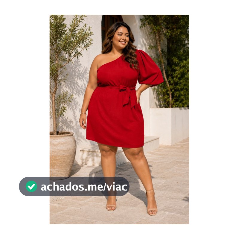 Vestido Feminino Luxo Plus Size Curto Mula Manca Com Faixa Duna Tamanho Grande Festa