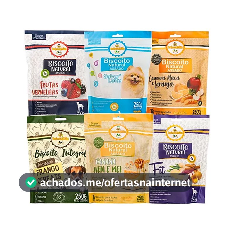 Biscoitos pra Cachorro Petisco Natural Assados Sem Transgênicos Brincalhão 250g