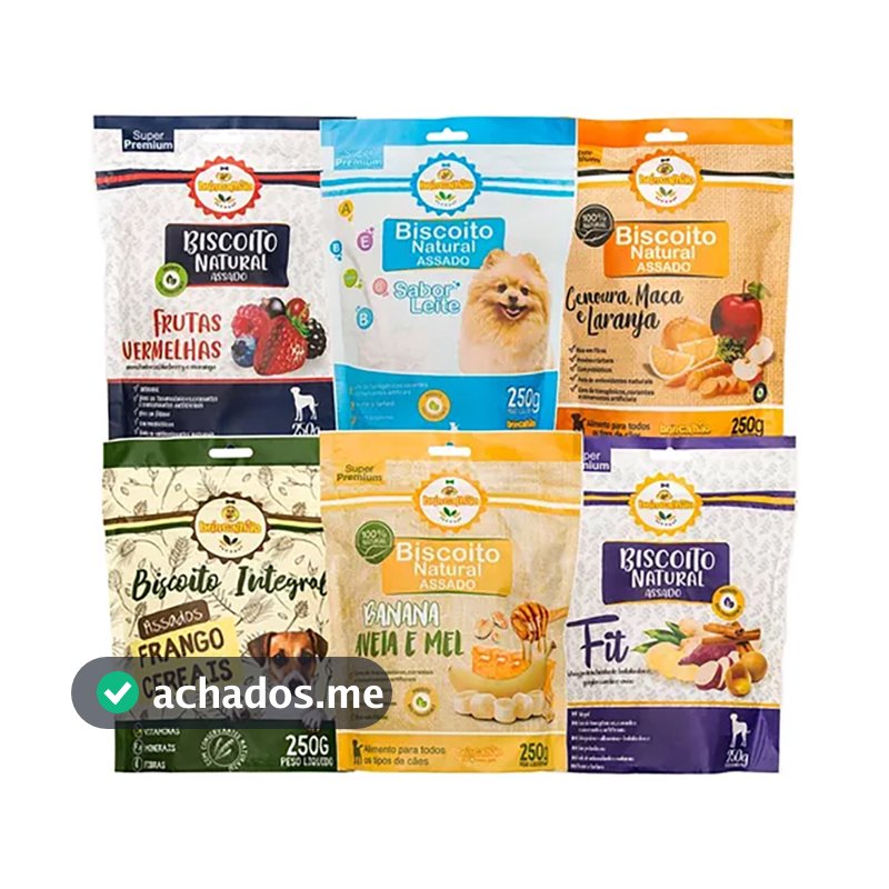 Biscoitos pra Cachorro Petisco Natural Assados Sem Transgênicos Brincalhão 250g