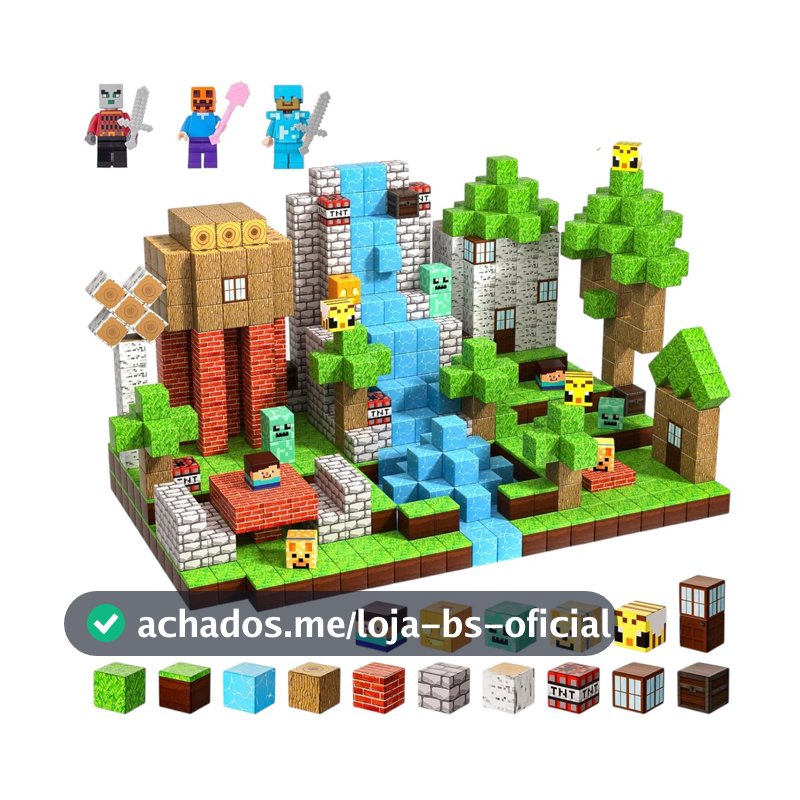 Blocos Magnéticos de Montar Infantil com Bonecos