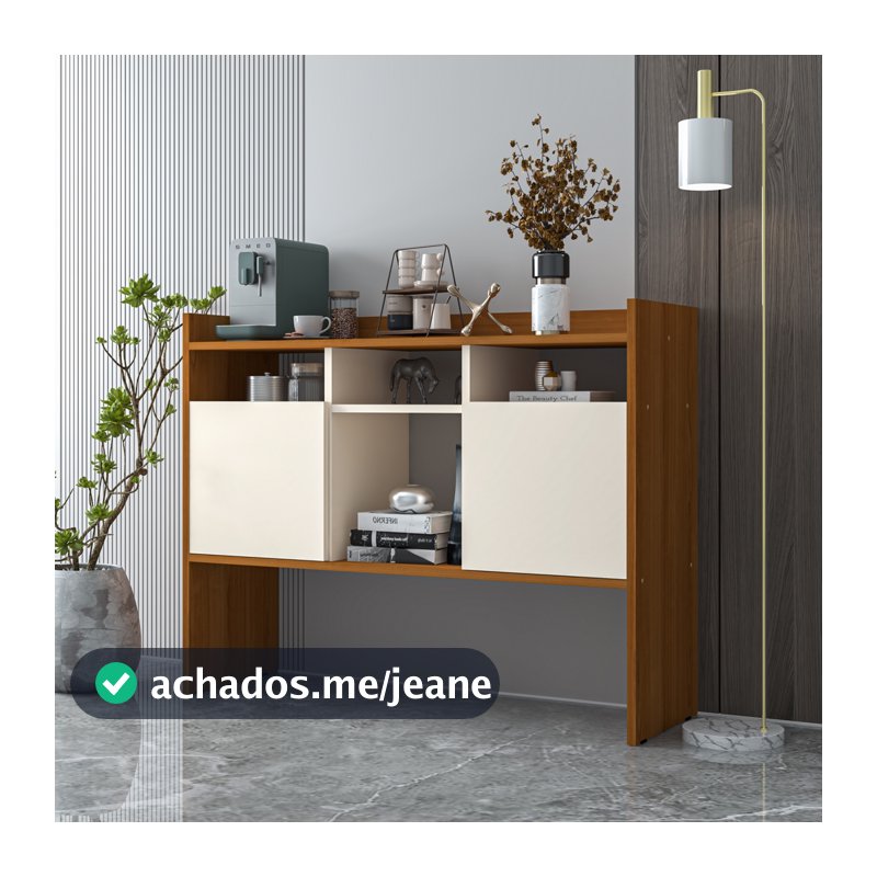 Aparador Buffet Moderno com Portas e Nichos para Sala de Jantar ou Cantinho do Café - Cores