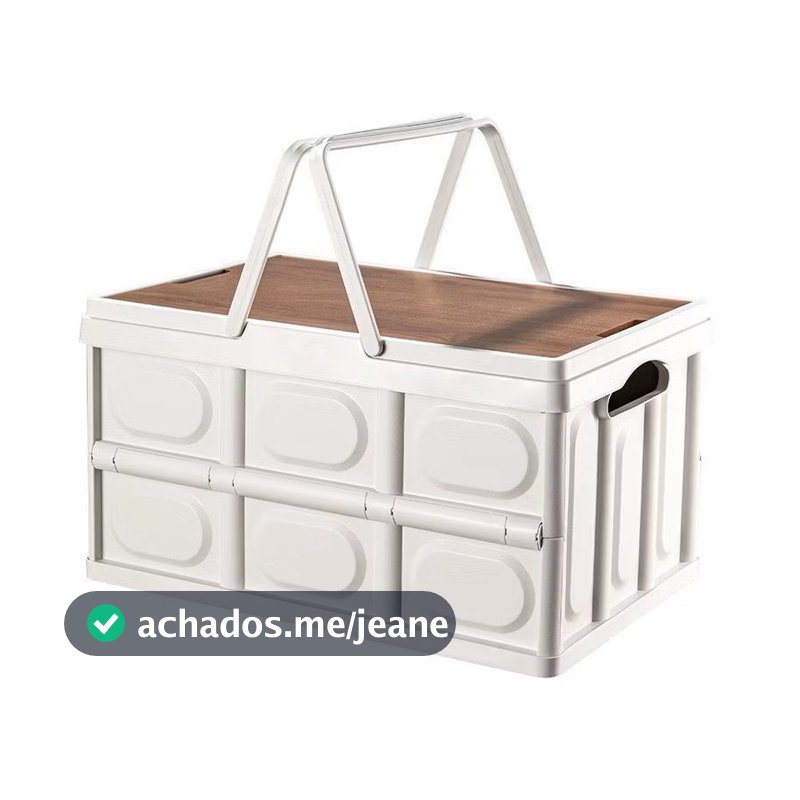 Caixa De Armazenamento Dobrável E Portátil Com Alça Para Acampamento Multiuso