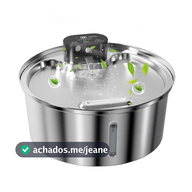 Newpet Inox sensor Bebedouro Gato Acessórios para Animais de Estimação Fonte Para Gatos Tipo Fonte 3.2L - Bivolt