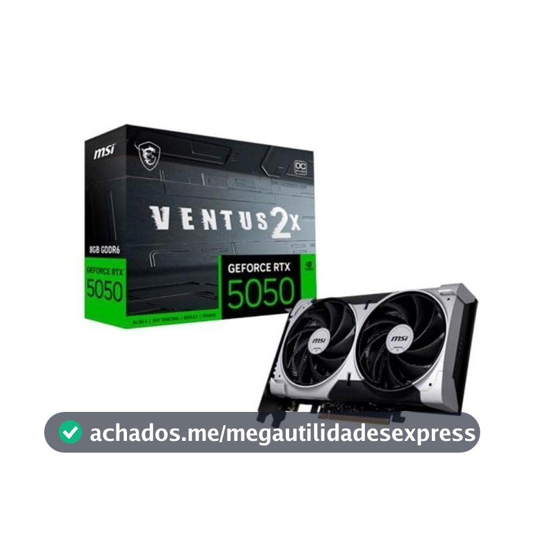 PLACA DE VIDEO MSI RTX 5050 8GB GDDR6 128BITS 912-V538-010