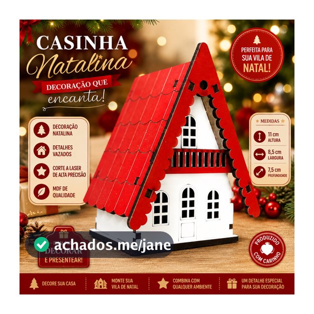 3 Mini Casinha Decoraçao Enfeite Suculentas enfeites de natal e decoração presépio de natal grande