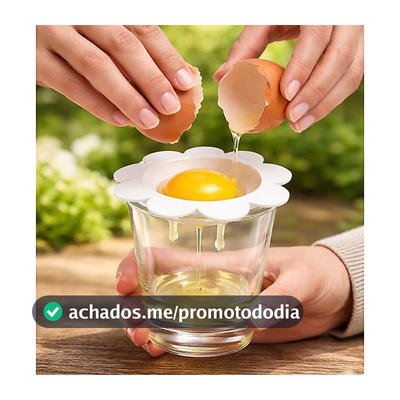 Separador de Ovo em Formato de Flor Separa Gema e Clara com Facilidade Utensílio de Cozinha Prático
