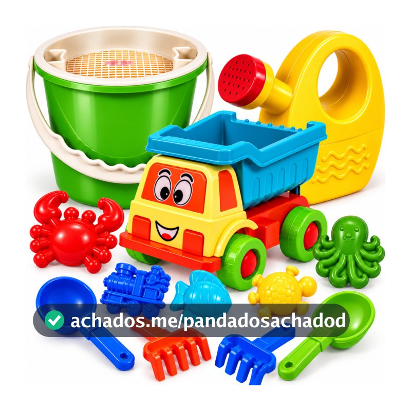 Kit Brinquedo de Praia Infantil Baldinho Areia Regador Pazinha Verão Castelinho