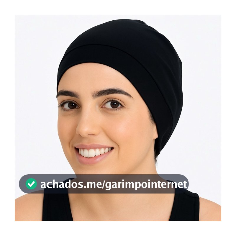 Touca Nero Anti Frizz para Dormir e Alisar o Cabelo Com Faixa Elástica