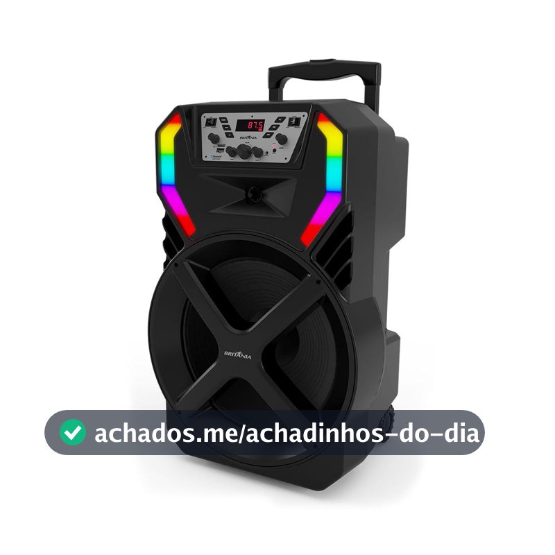 Caixa de Som Amplificada Britânia BCX12500 Woofer 15” 1000W