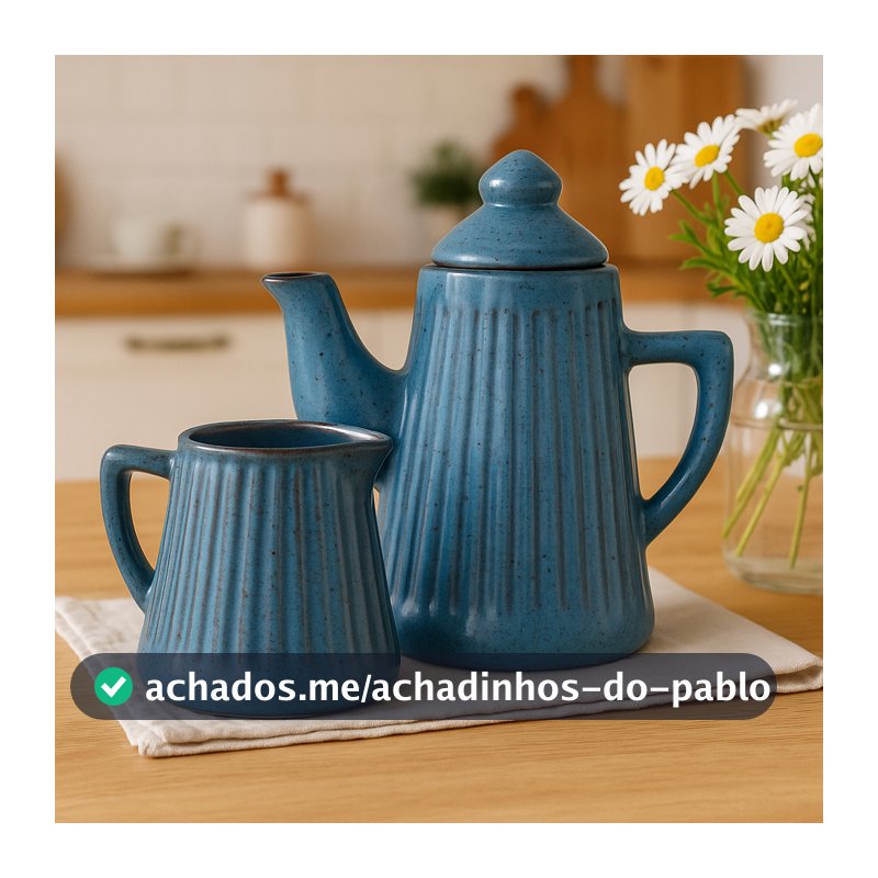 Kit Bule e Leiteira Chá Café Cappuccino Leite Cafeteria Confeitaria Buffet Restaurante Decoração Vaso Decorativo