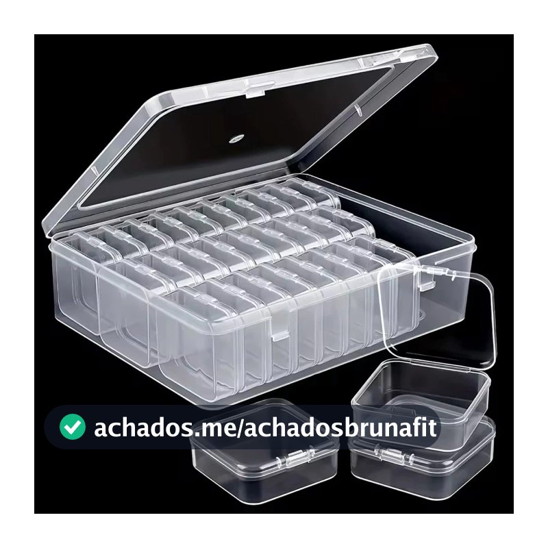 Caixa Organizadora com 30 potinhos Organizador para acessórios miçangas e itens em geral