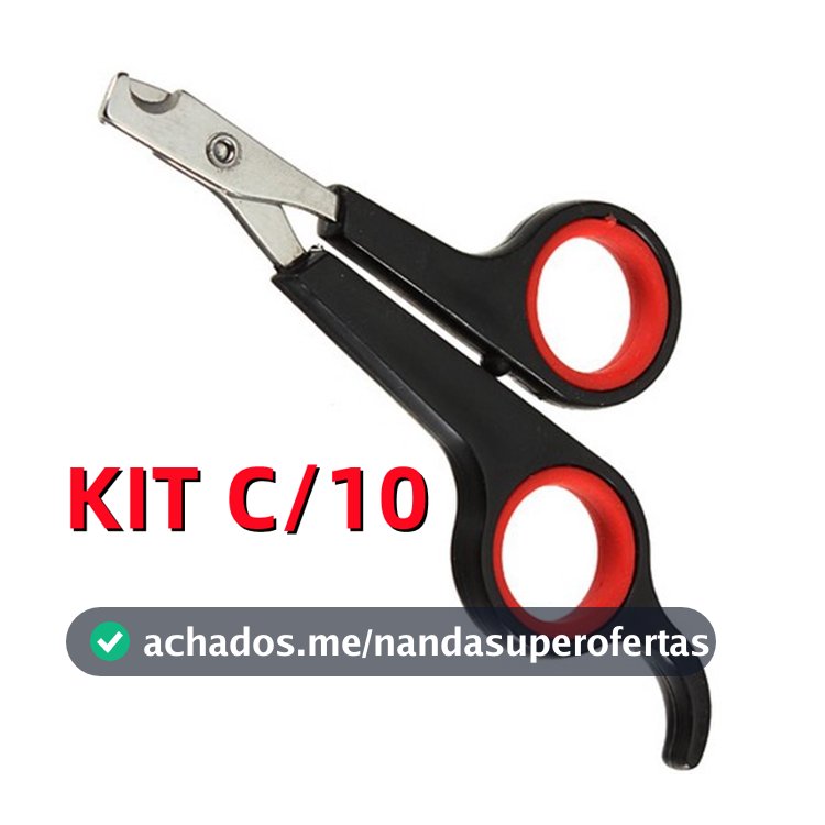 Kit C/10  Tesoura De Unha Pet  Profissional, Tesoura Cortador De Unha De Cachorros