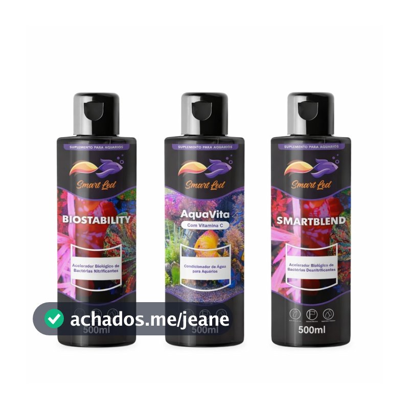 Kit Ciclagem e Tratamento de Água Para Aquários 3 Produtos 500ml