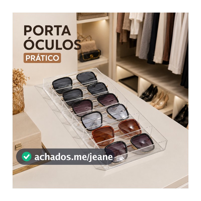 Bandeja Grande Porta Óculos Nichos Acrilico Organizador Caixa Porta Joias E Acessóros Para Gavetas Armário Guarda Roupa