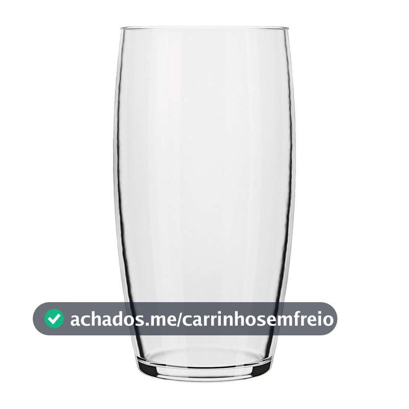 Conjunto 6 Copos Nadir Oca Long Drink de Vidro Liso 300ml