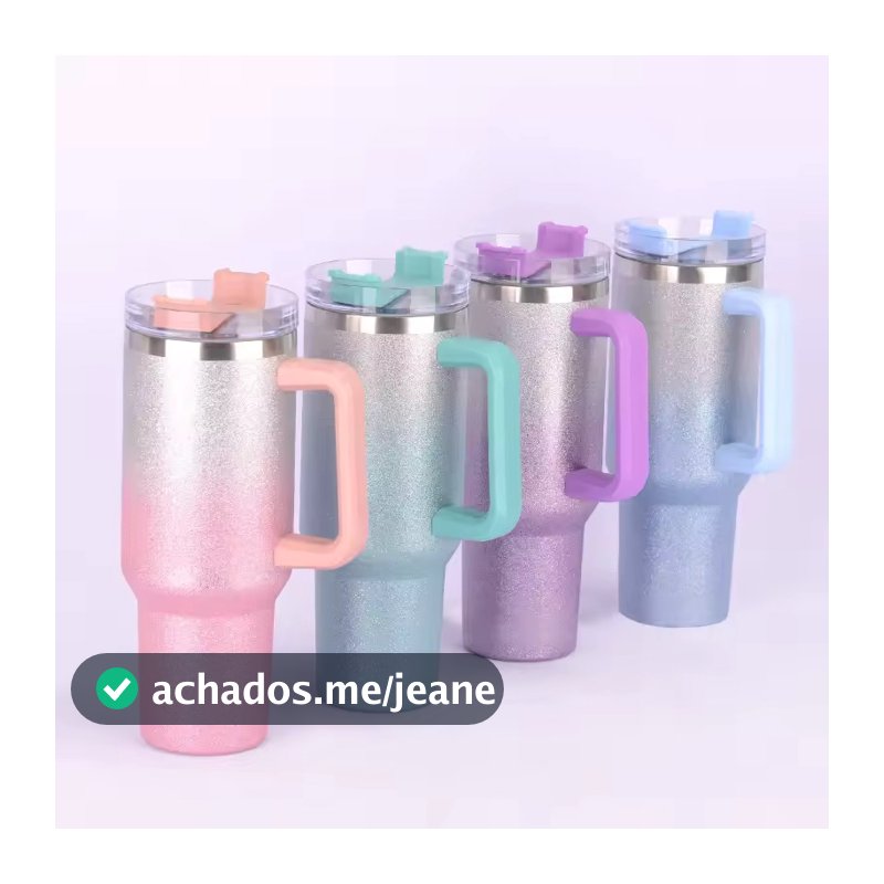 Copo Garrafa TérmicoColorido com Canudo 1200 ML/1.2L 40oz com Canudo Telescópico