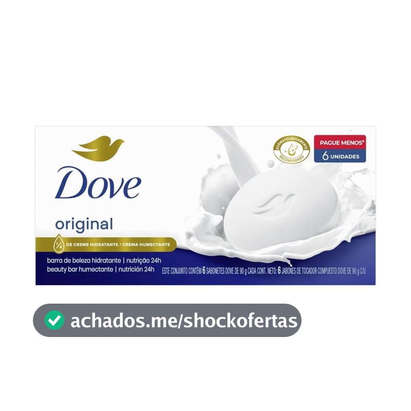 Kit Sabonete Barra Dove Regular Com 6 Unidades