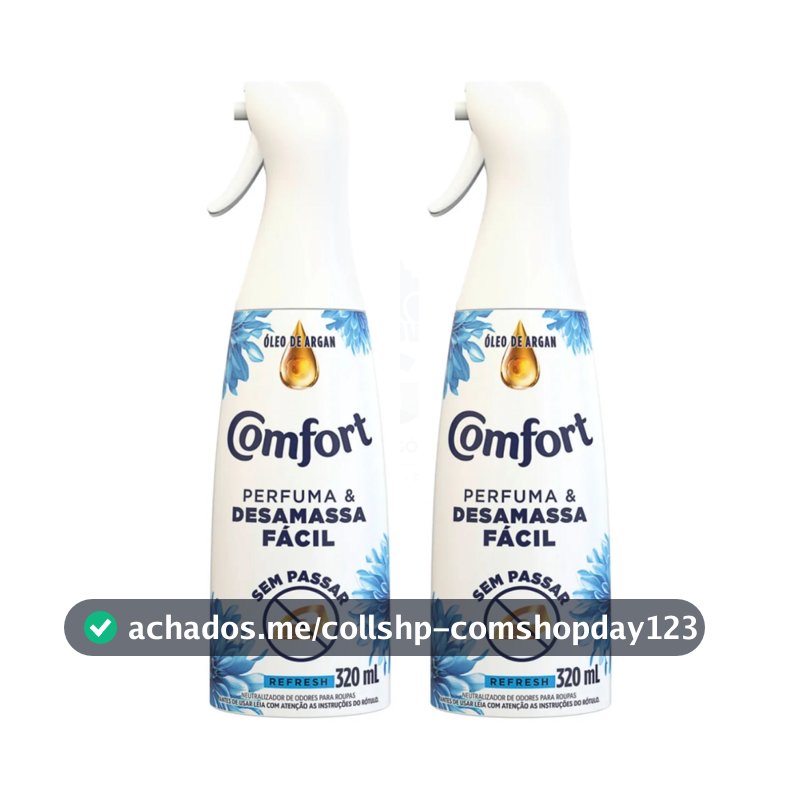 Comfort Spray Desamassa Roupa Refresh 320ml Neutraliza Odores
