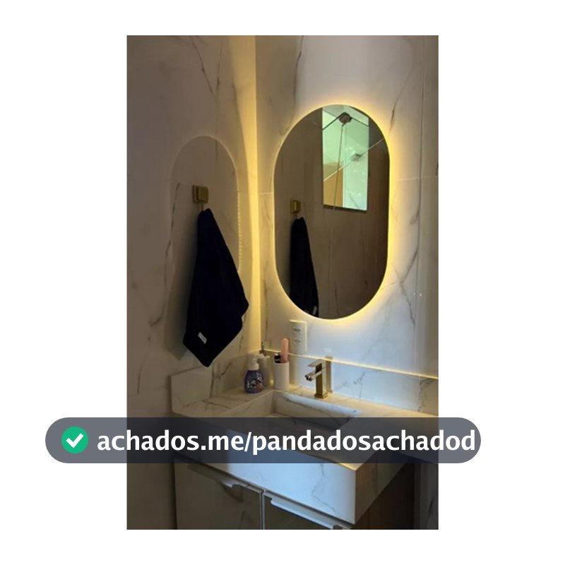 Espelho Gigante Corpo Inteiro OVAL Provador Com LED + Fonte tomada 12v Inclusa, Decoração