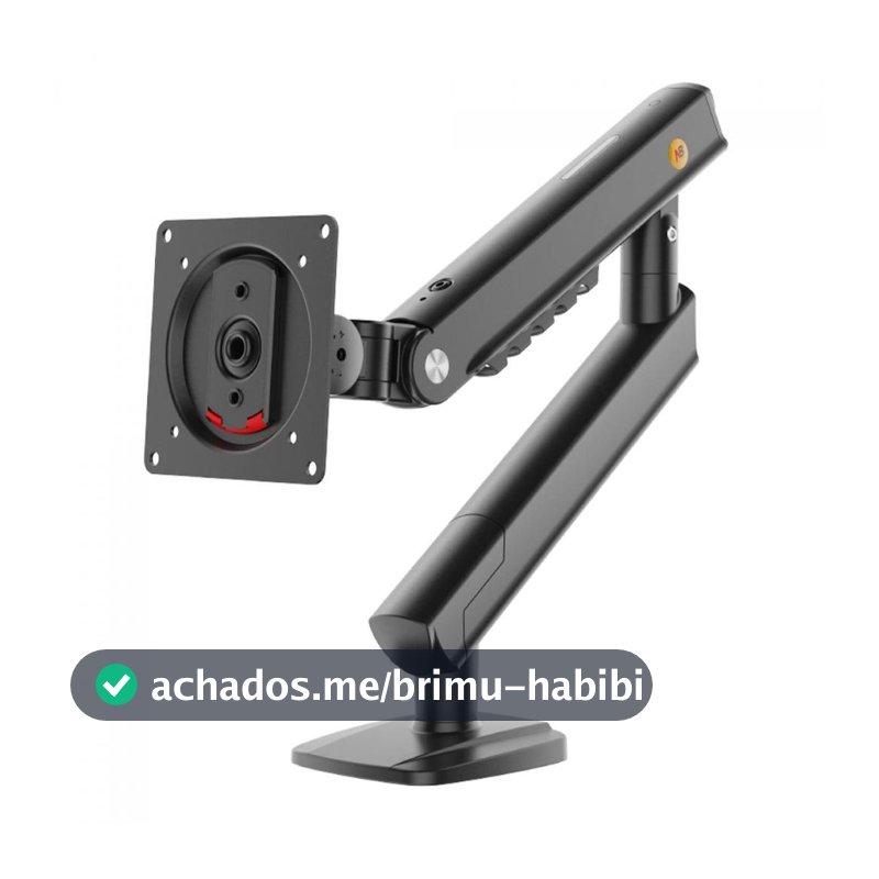 Suporte de Mesa Ergonômico North Bayou Single Arm A5-B, Articulado, Para Monitores 17 Até 32 Pol, Preto