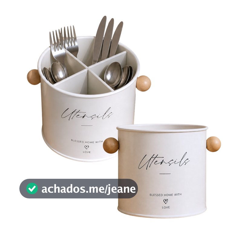 Porta Talheres Utensílios De Metal Para Cozinha Organizador