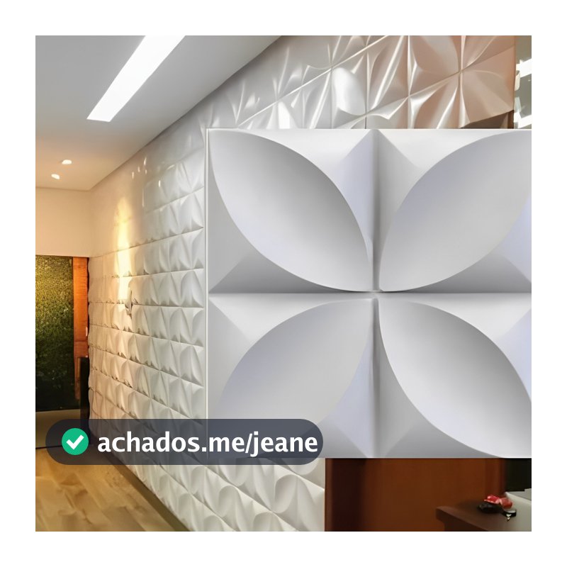 Kit Placas 3D PVC para Parede - Auto Relevo - 25x25cm Placas Decorativas Pvc 3D Petalas Preço De Fabrica