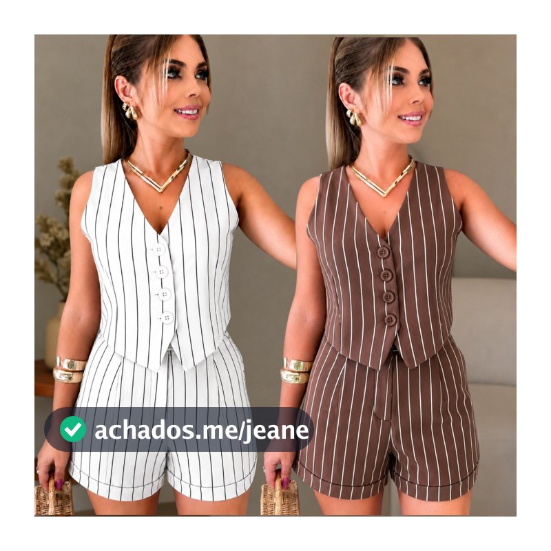 #CONJUNTO LETICIA 💕 COLETE ESHORTS 🌟 COM UM TECIDO FRECOS PARA DIAS QUENTES🔥🔥🪭🪭