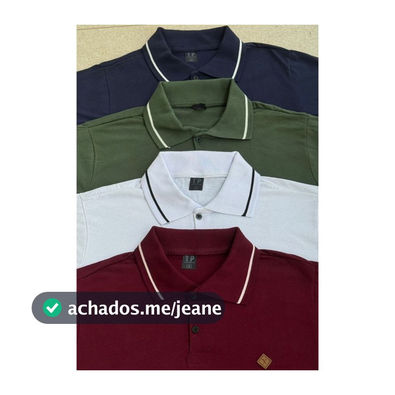 Kit 4 Camisetas Masculinas Gola Polo Basica 100% Algodão Para Homem