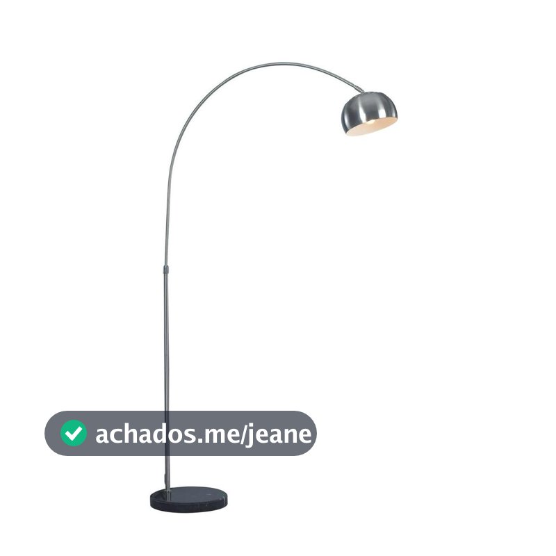 Luminária Chão Piso Arco Base Mármore Ajustável 170cm Tam. P 801s