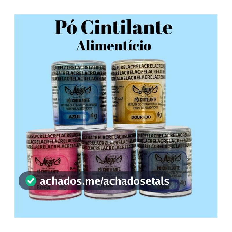 kit Corante em Pó Alimenticio Cintilante ,apos a compra enviar as cores desejadas,po para decoração de alimento