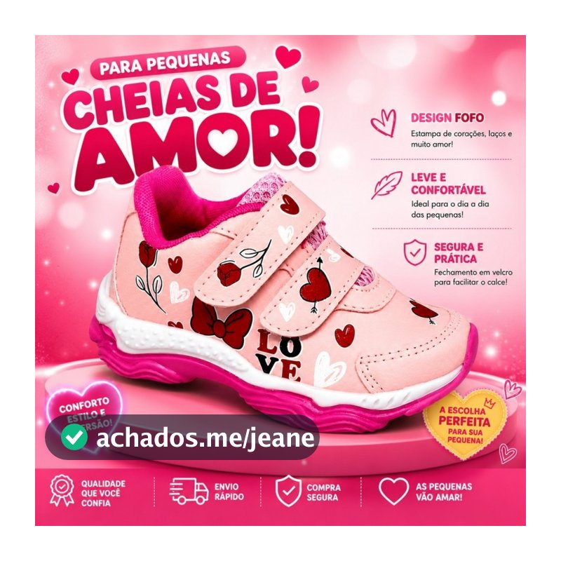 Tênis Infantil Feminino Com Luz do 20 ao 27 01-010 - Yahup