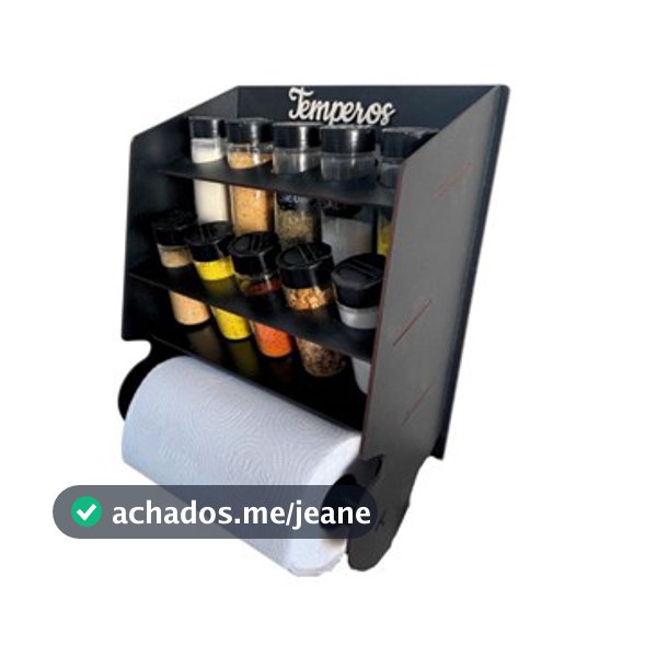 Porta Condimentos Temperos + 10 Potes Completo Premium Com Potes E Etiquetas