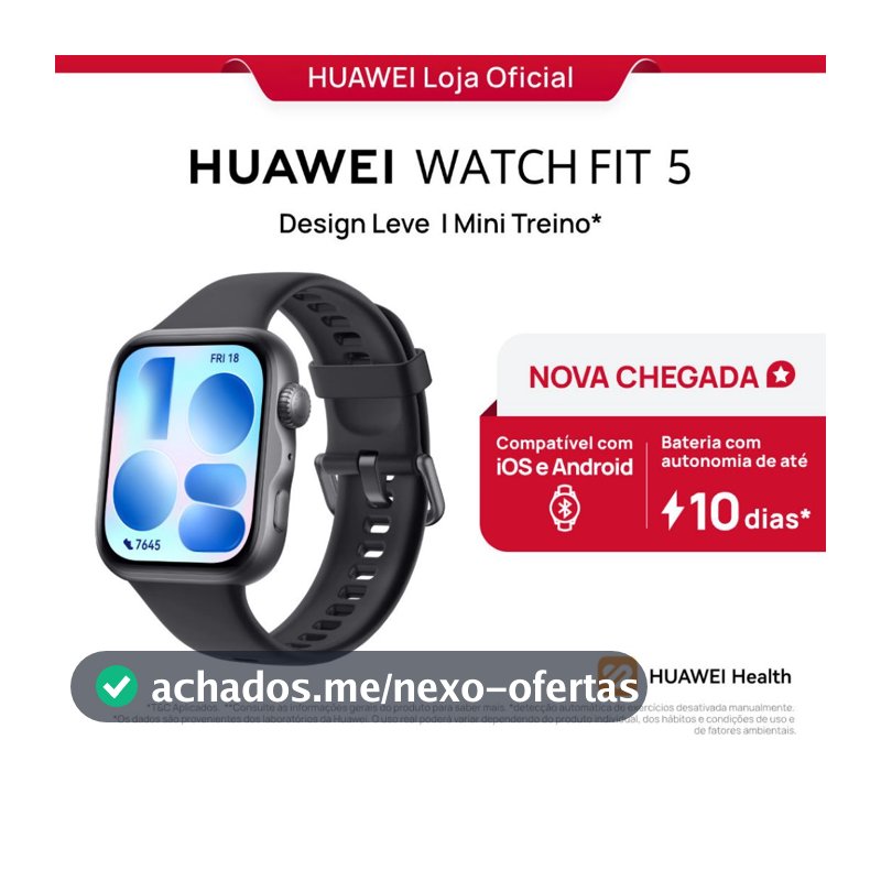 HUAWEI WATCH FIT 5 | Smartwatch Watch | 182" AMOLED Lightweight Design | Mini Workout | 64 GB | GPS