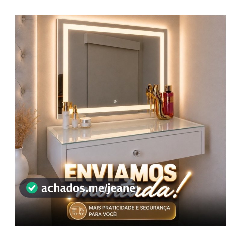 ✨PENTEADEIRAS MODERNAS COM DIVISORIAS E TAMPO DE VIDRO✨