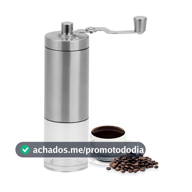 Moedor De Café Manual Em Aço Inox E Cerâmica Com Ajuste De Moagem Portátil Grãos