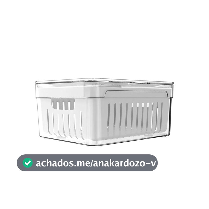 Organizador Clear Fresh com Cesto 2,2L Natural OF450 - Ou
