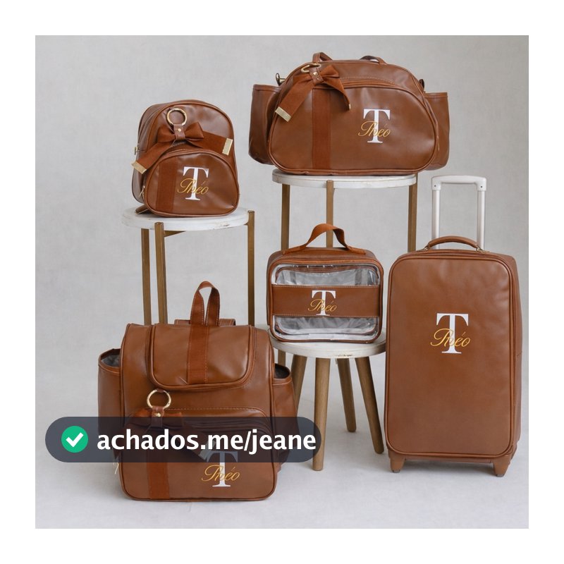 Kit Bolsas Maternidade Luxo Térmico Courino Premium Impermeável Coleção Caramelo Premium