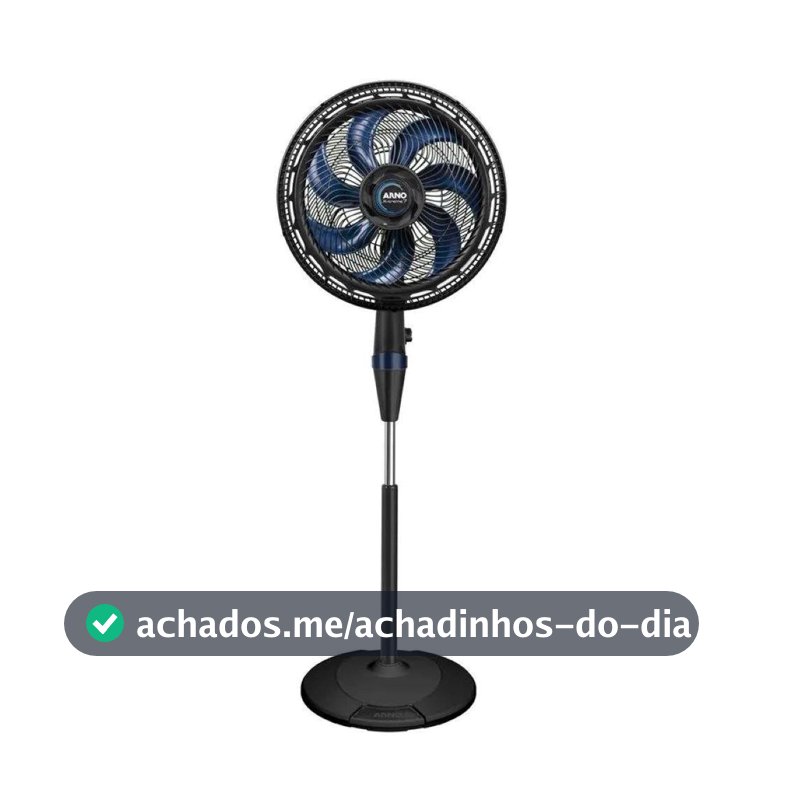 Ventilador de Coluna Arno VE7C X-treme 40CM 7 Pás Preto e Azul 127V