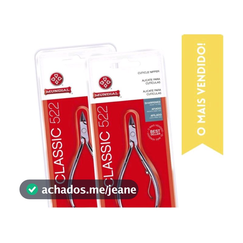 Kit Alicate 522 Classic 2 Unidade Mundial Tradicional