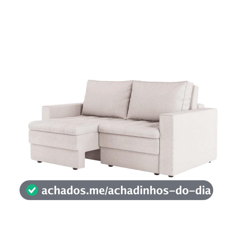 Sofá 3 Lugares Retrátil Berna Linho Cru 180 cm