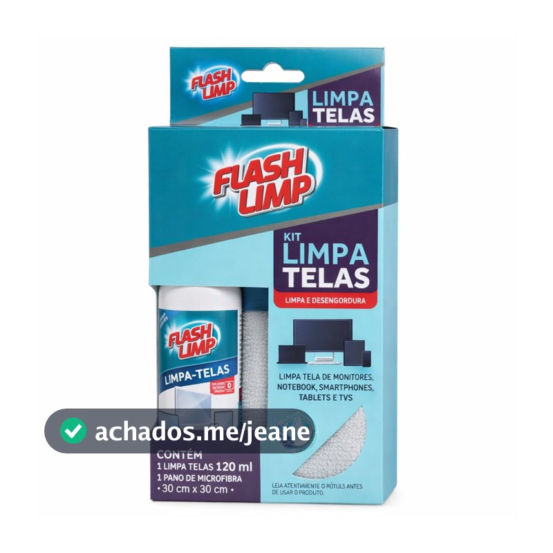 Kit Limpa Telas Flash Limp Spray 120ml Com Pano De Microfibra