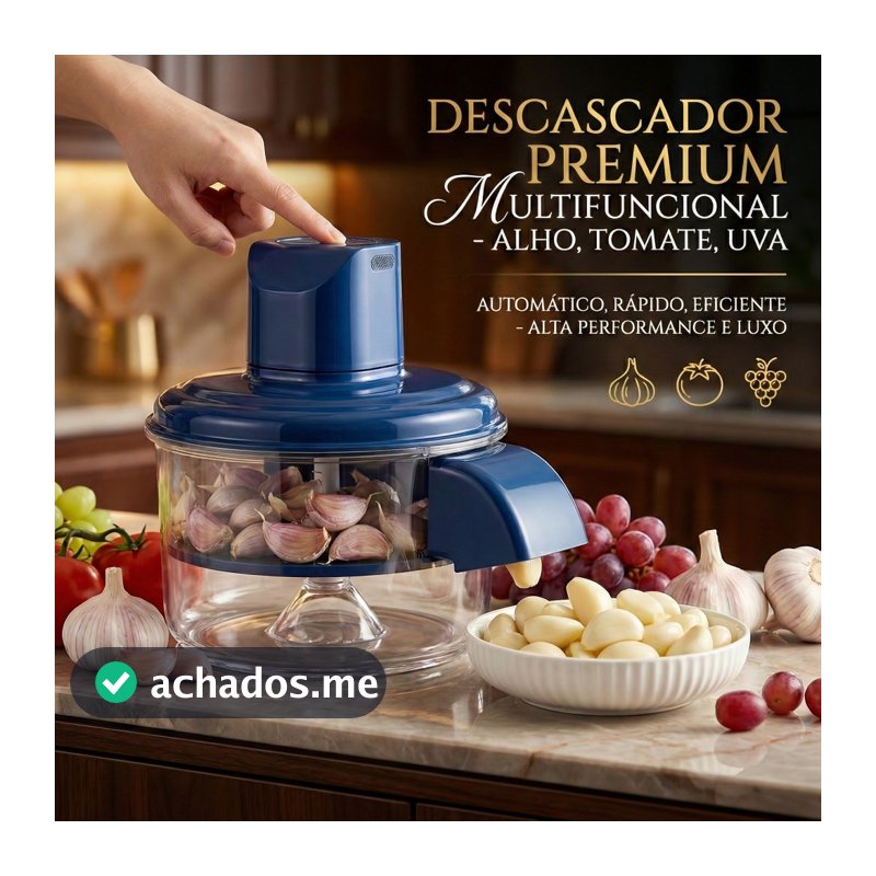 Descascador Elétrico De Alho E Uva Em Aço Inox Automático Prático