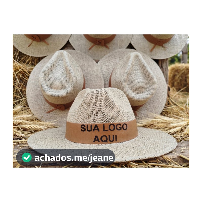 Kit 25 Chapéus Juta Agro e sua LOGO personalizado Empresas feiras eventos corporativos brindes festas