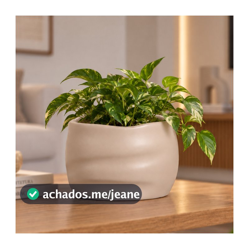 Cachepo Hungria de Ceramica Premium 17x23cm Decorativo Organico para Plantas Arranjos Sala e Mesa