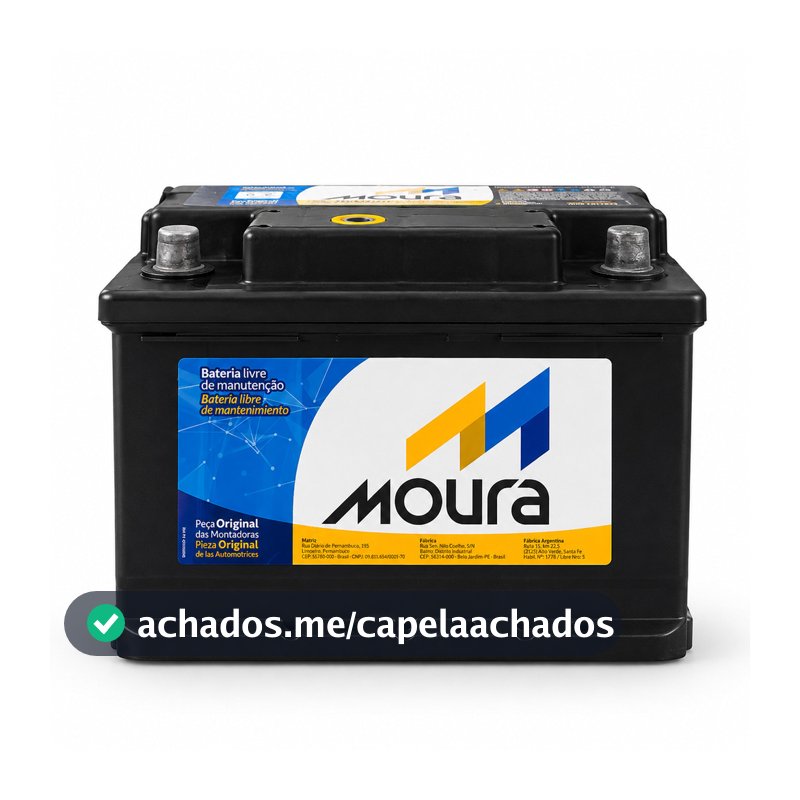 Bateria Automotiva Recondicionada 60Ah 12V Polo Positivo Direito para Carro Garantia 3 Meses