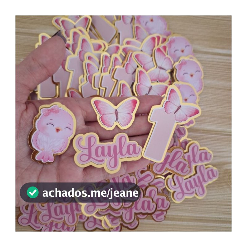 100 Apliques 3D Personalizados | Fazemos Todos os Temas | Jardim | Festa